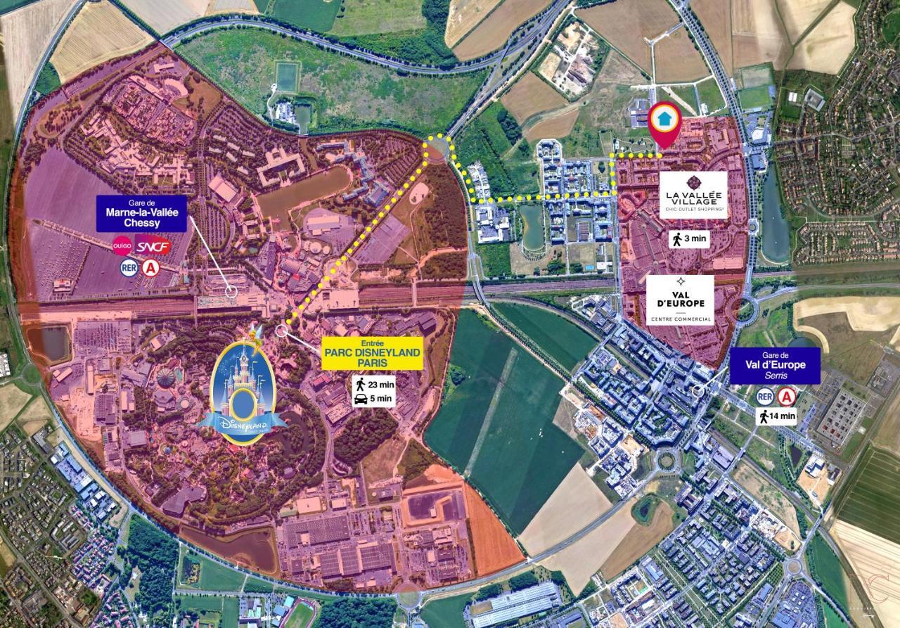 Disneyland-Paris 8Pers, 2 Parkings, Wifi, Serris Bagian luar foto